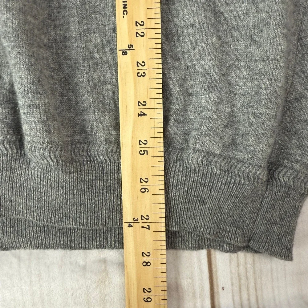 John W. Nordstrom Mens 100% Cashmere V-Neck Sweater Gray Size Large